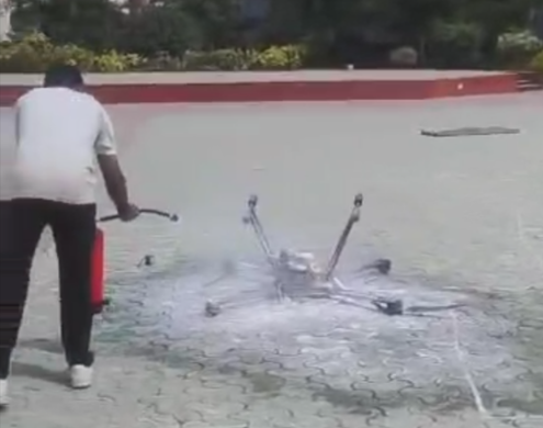 Burned remains of Kira UAV